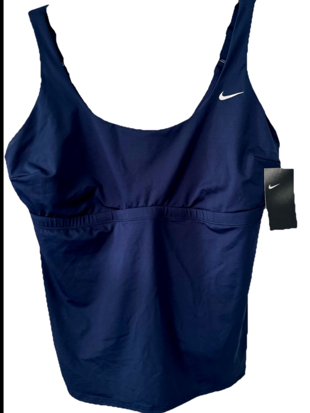 NWT Nike Womens Navy Tank Top W/Bra Wide Strap Tennis Pickleball Athletic Sz 1X